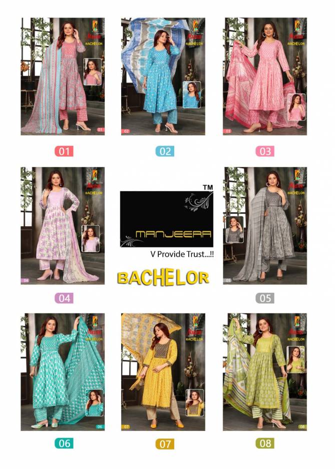 Manjeera Bachelor Printed Readymade Suits Catalog
